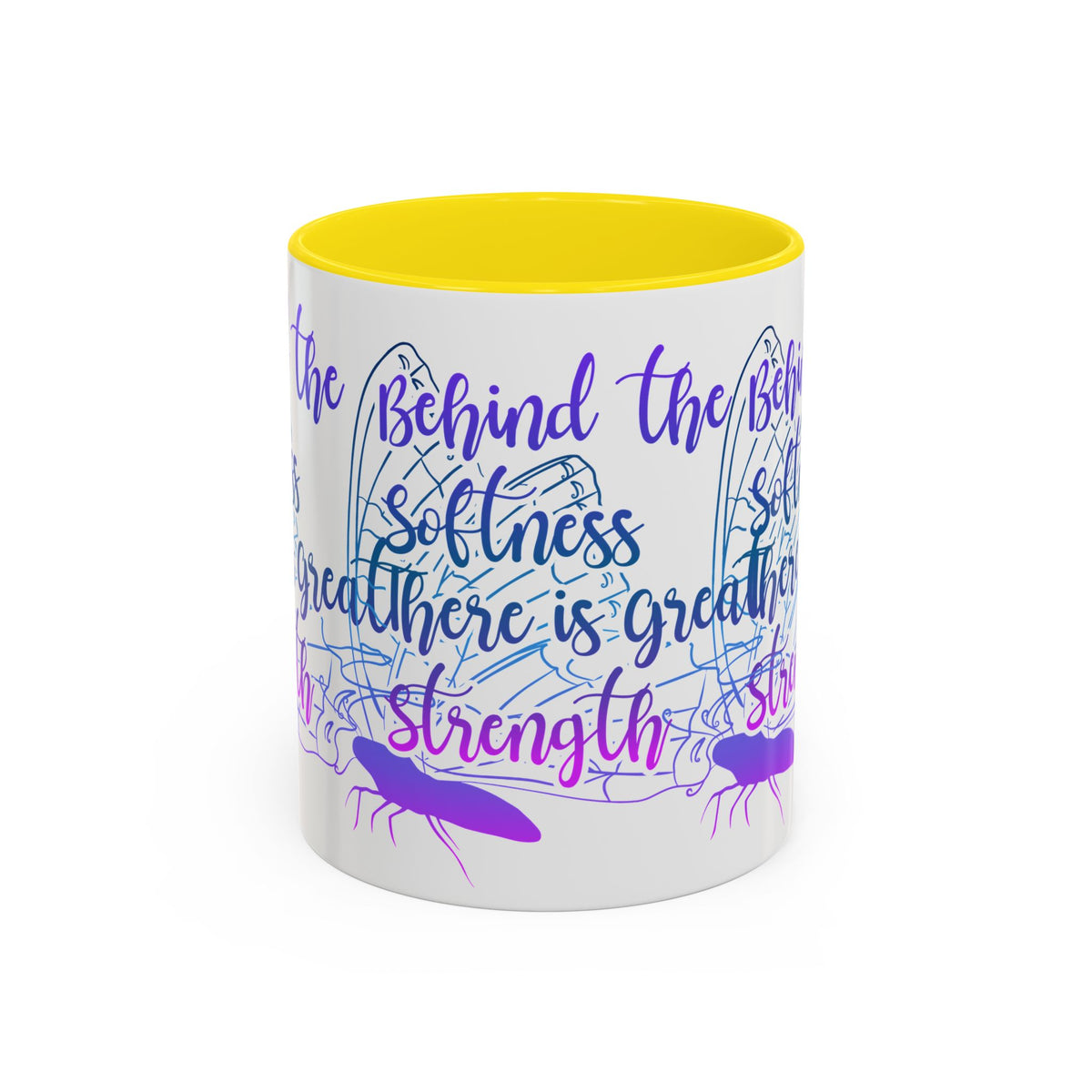 Behind the Softness There Is Great Strength Inspirational Quote Coffee Mug