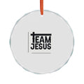 Team Jesus Christian Glass Christmas Ornament
