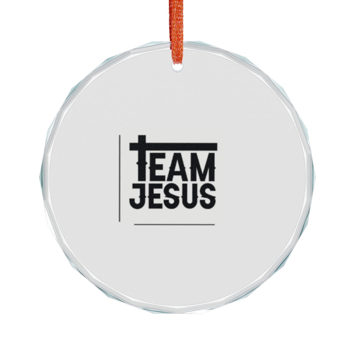 Team Jesus Christian Glass Christmas Ornament