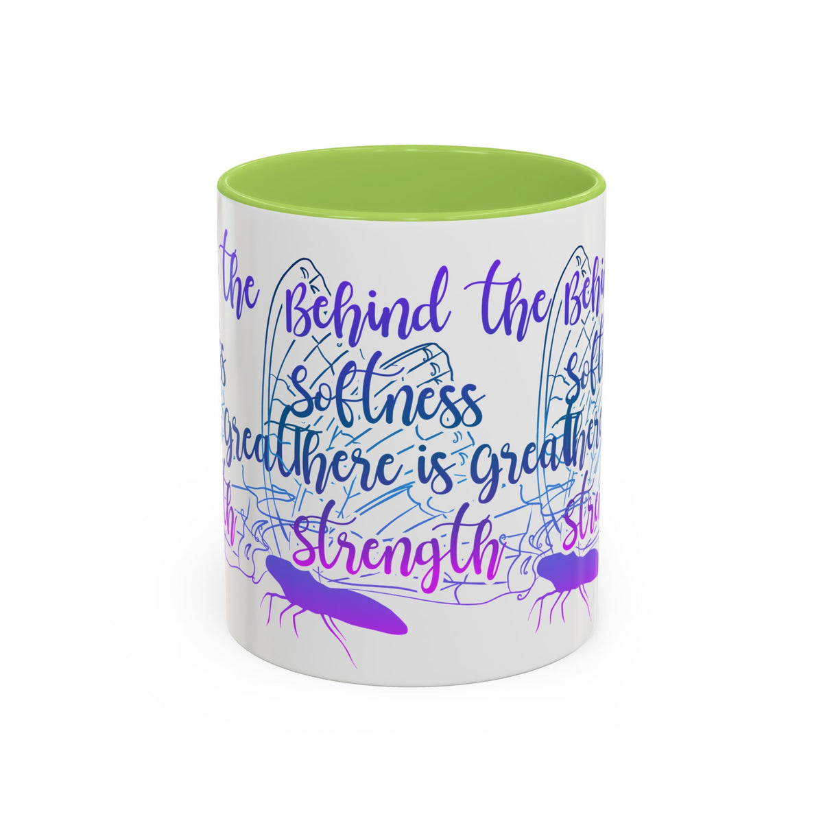Behind the Softness There Is Great Strength Inspirational Quote Coffee Mug