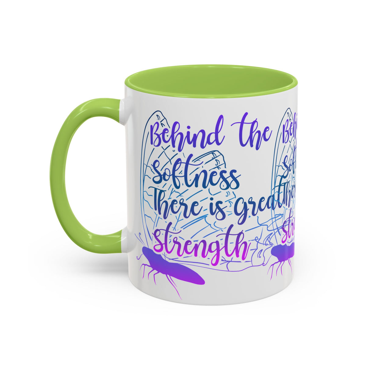 Behind the Softness There Is Great Strength Inspirational Quote Coffee Mug