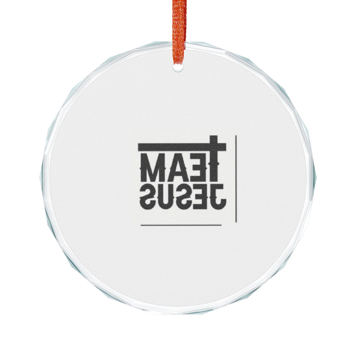 Team Jesus Christian Glass Christmas Ornament